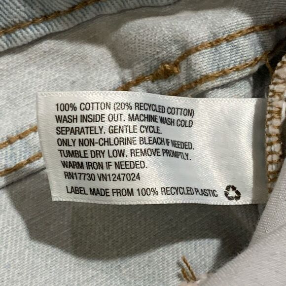 Wild Fable 16 Button Fly Super High Rise Cut Off Denim Short Shorts Blue NWT - Picture 4 of 9